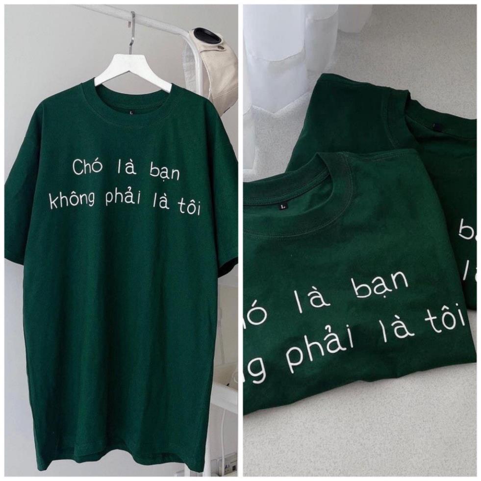 Áo phông tay lỡ Chó Là Bạn HOTHIT nam nữ form rộng chất cotton su hình in sắc nét phong cách Hàn Quốc