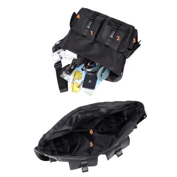 Túi đeo chéo chất vải Canvas dáng Unisex 2  thời trang ulzang màu đi học đi chơi