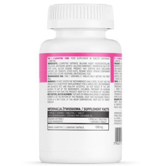 Viên Giảm Mỡ Tự Nhiên Ostrovit L Carnitine 1000Mg - 90 Viên