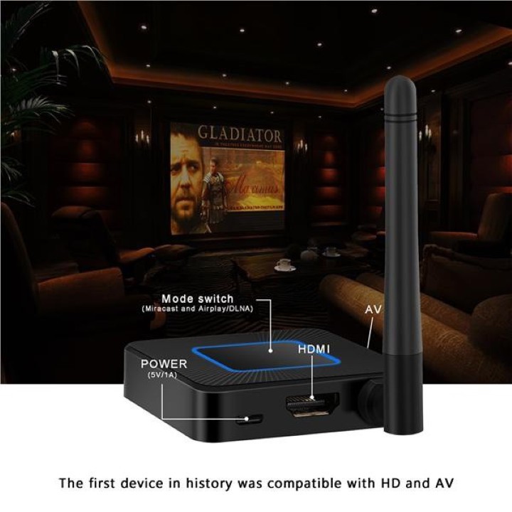 THIẾT BỊ HDMI KHÔNG DÂY KẾT NỐI ĐIỆN THOẠI VỚI TI VI DONGLE Q4 HỖ TRỢ KẾT NỐI AV VIDEO