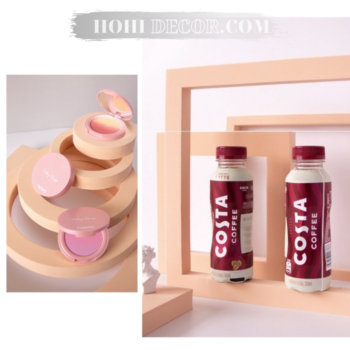 Khối Hình Học Chụp Ảnh Sản Phẩm Bằng Xốp Màu Trắng/ Cam, Phụ Kiện Đạo cụ Trang Trí Chụp Hình - HoHi Decor