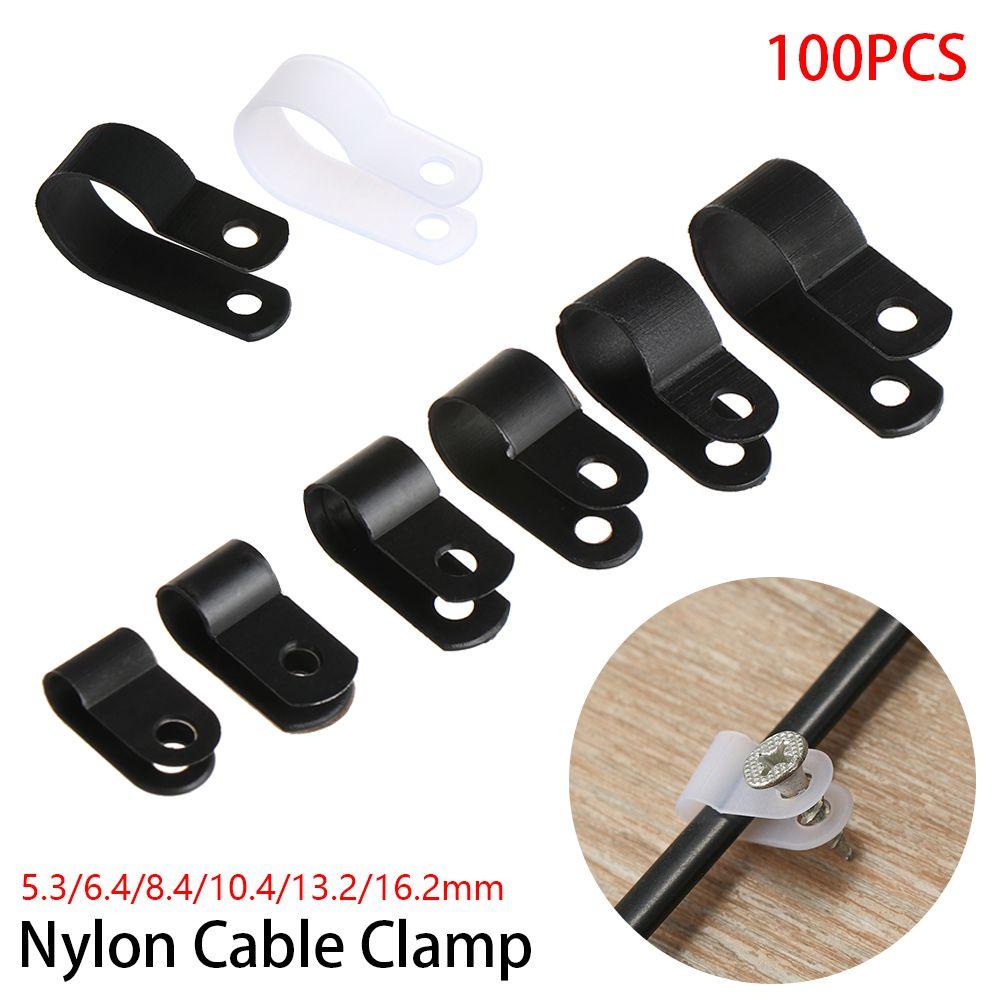 Set 100 KẹP NhựA Nylon Chuyên DụNg Giữ Dây CáP TiệN DụNg