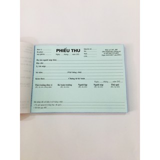 Phiếu thu 2 liên / Phiếu chi 2 liên giấy carbon đẹp loại 100 tờ/ quyển - hokami store