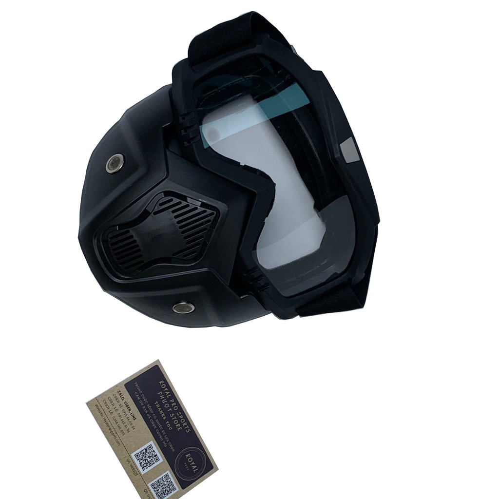 Mặt nạ kèm kính Beon đeo mũ nón bảo hiểm 3/4 bán sỉ cào cào uv xe máy motor phượt vintage pubg hóa trang chiến thuật