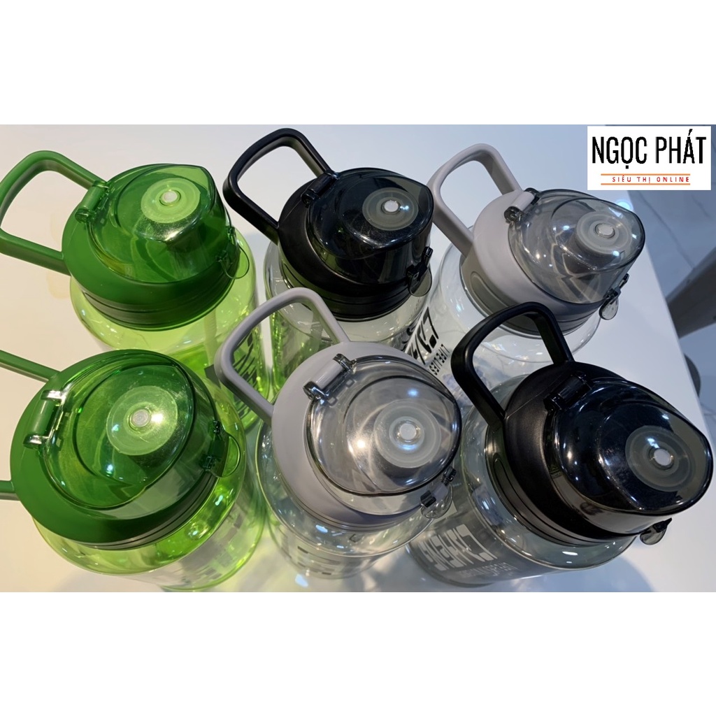 BÌNH NƯỚC THỂ THAO DUNG TÍCH 1.8L, CÓ NẮP LẬT, ỐNG HÚT AN TOÀN TIỆN LỢI