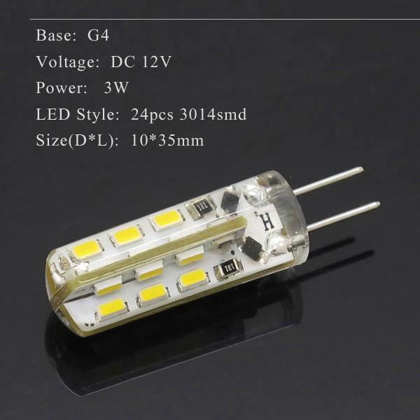 Bóng đèn G4 LED 3014 AC DC 12V 3W 6W