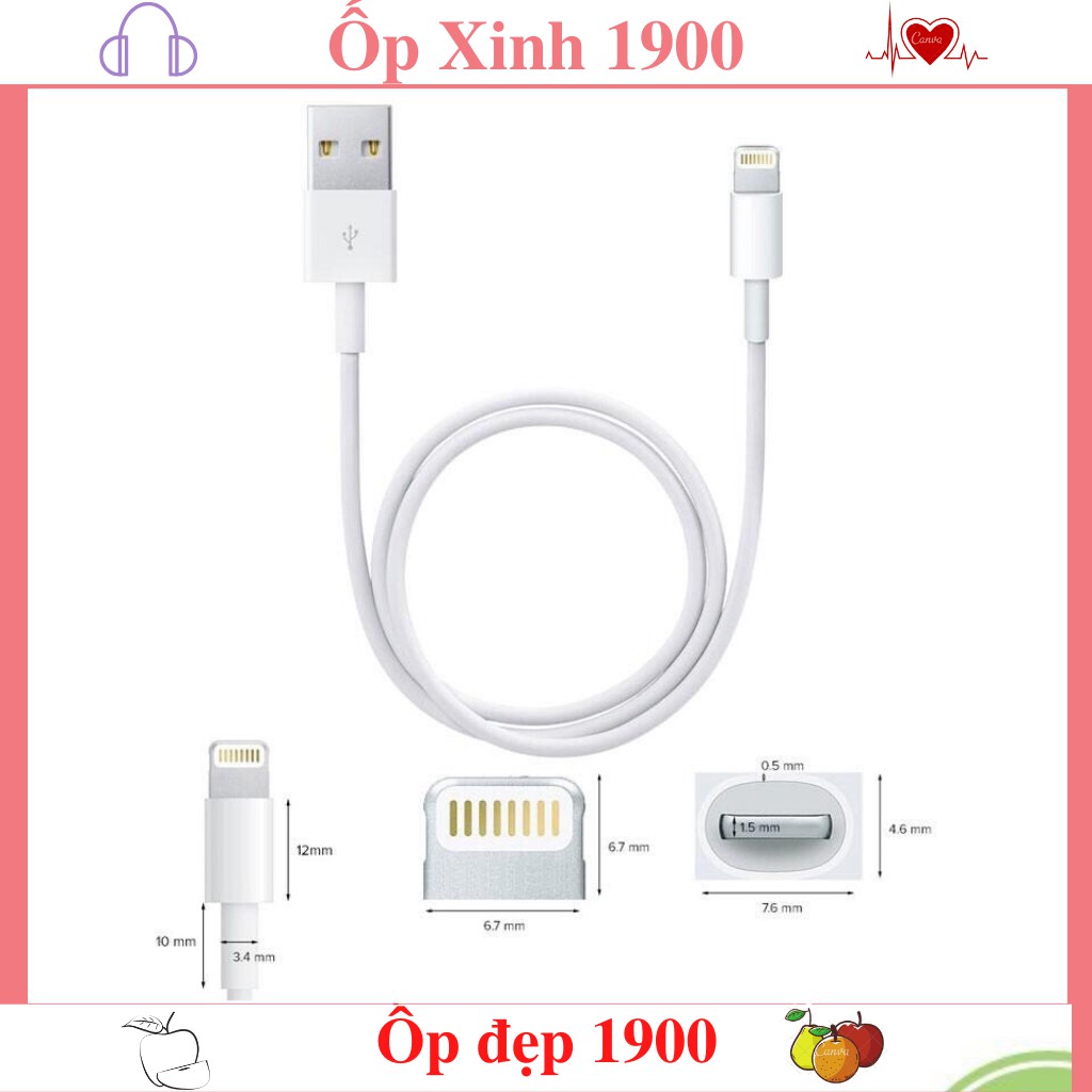 Dây Cáp sạc iphone foxconn  Chân Lightning Cho Điện Thoại Iphone IPad Pin Dự Phòng Tai nghe Bluetooth Airpod airpods i12