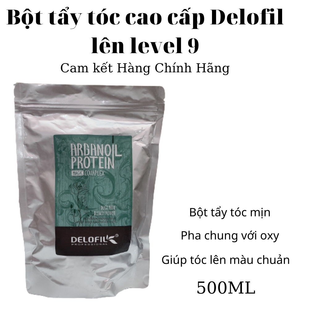 Bột tẩy tóc cao cấp Delofil lên level 9 hàng chính hãng 500g