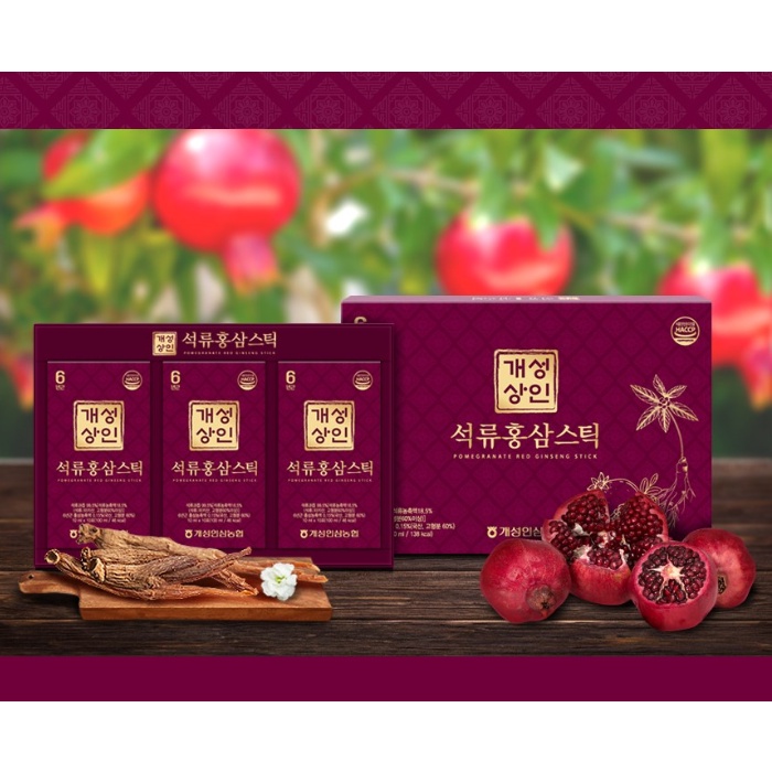 Hộp nước hồng sâm lựu đỏ Gaeseong Gangin Pomegranate Red Ginseng Stick