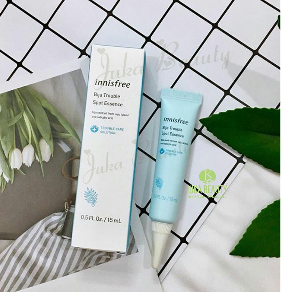 (Mẫu 2019) Gel làm sạch mụn Innisfree Bija Trouble Spot Essence 15ML