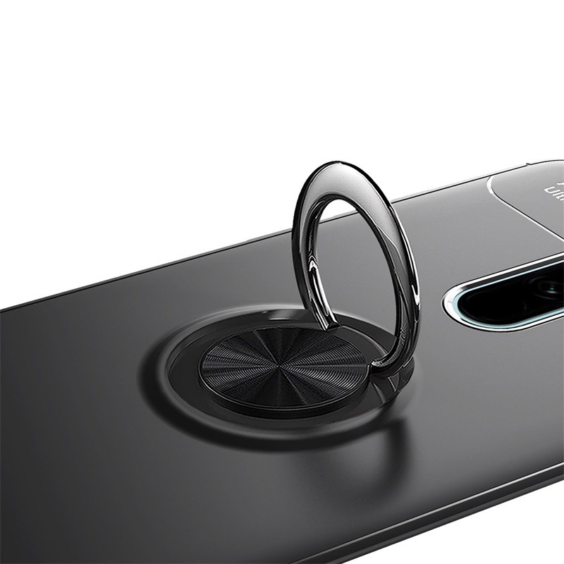 Ốp Điện Thoại Silicon Dẻo Kèm Giá Đỡ Nhẫn Từ Tính Gắn Xe Hơi Cho Xiaomi Redmi Note 9 8 7 6 Pro Max 9s 7s