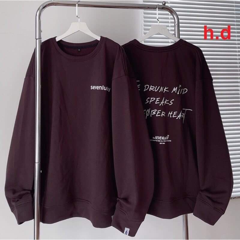 Áo Sweater Seveen Unisex nam nữ tay lỡ Oversize form rộngThời trang Thu đông ấm áp, nỉ cotton ko bai xù, cổ tròn
