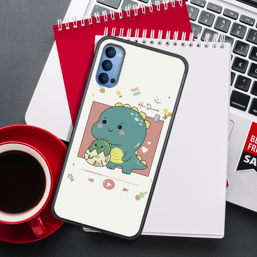 [HOT]ỐP OPPO OPPO A91/RENO 3 - RENO 3 PRO - RENO 4 - RENO 4 PRO - RENO 5  , IN HÌNH KHỦNG LONG CHIBI SIÊU DỄ THƯƠNG.