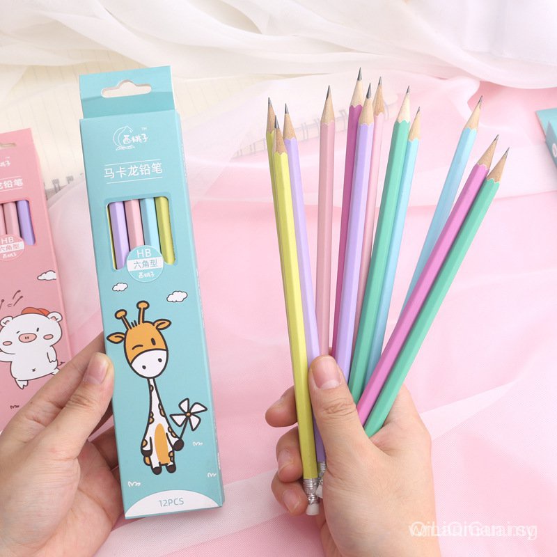 Hộp 12 Cây Bút Chì Họa Tiết Hoạt Hình Giá Rẻ Và Giá Rẻ Cho Trẻ Em