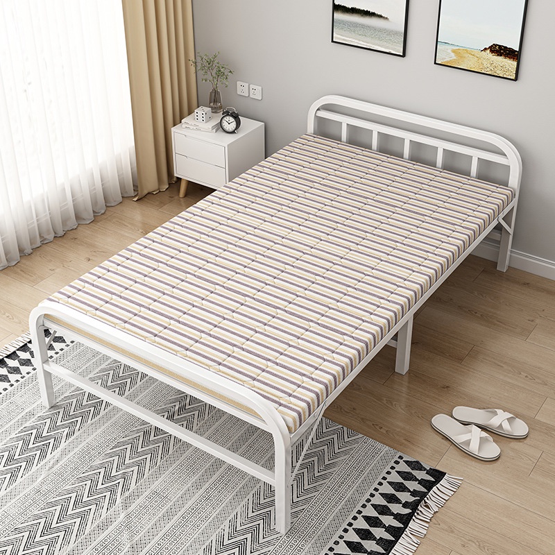 Giường gấp gọn khung sắt tặng kèm đệm Homexinh Giường bệnh trắng sang đẹp