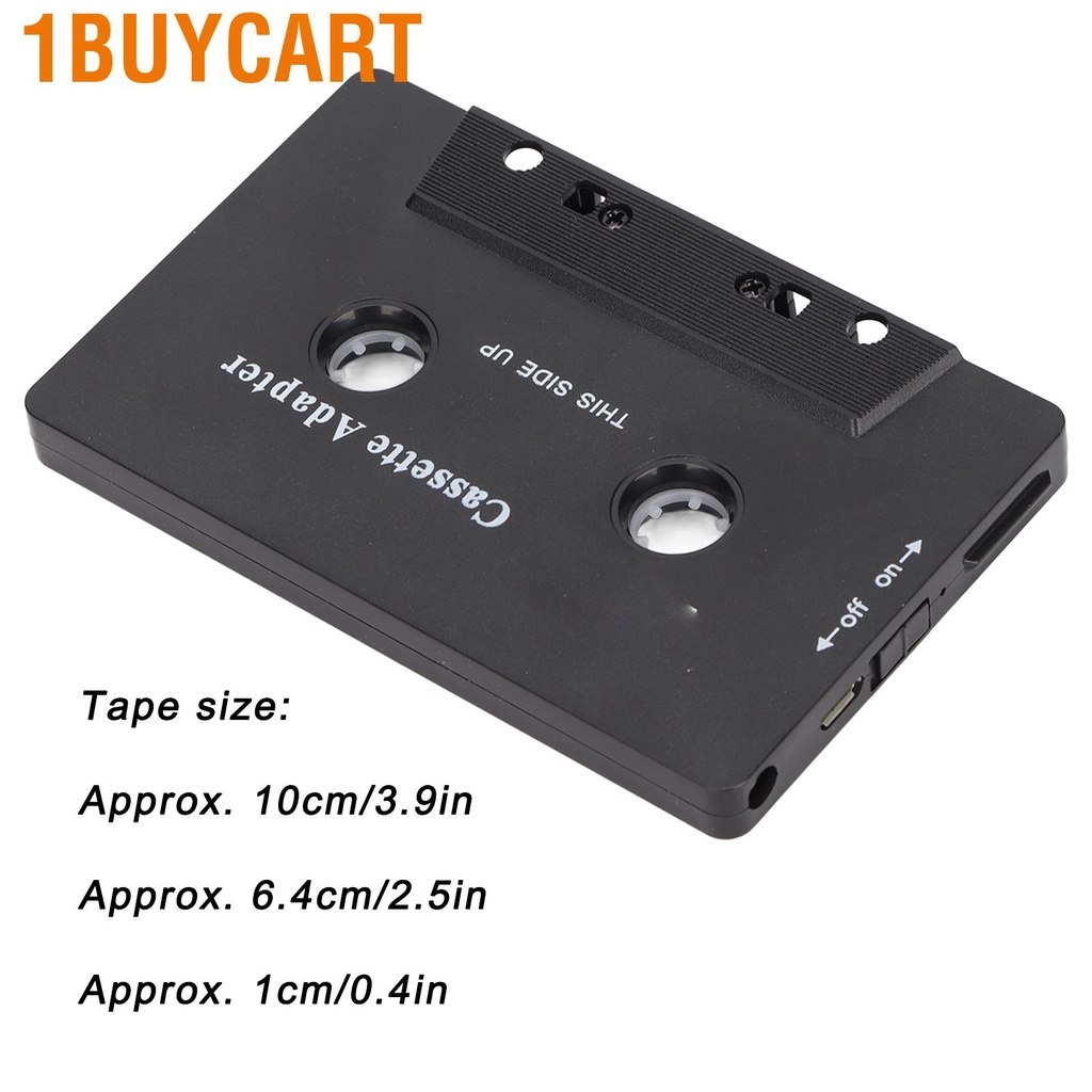 1buycart Bluetooth Cassette Adapter Noise Reduction Stereo High Fidelity Tape Aux Receiver for Car Tablet