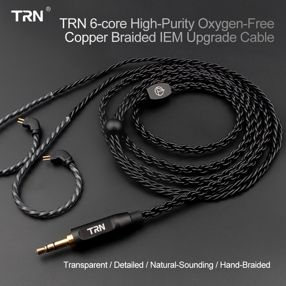 TRN 6 Core Dây cáp lõi đồng iem 2Pin mmcx