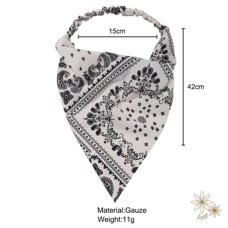 Băng Đô Đội Đầu Co Giãn Họa Tiết Hình Tam Giác Thời Trang Cho Nữ