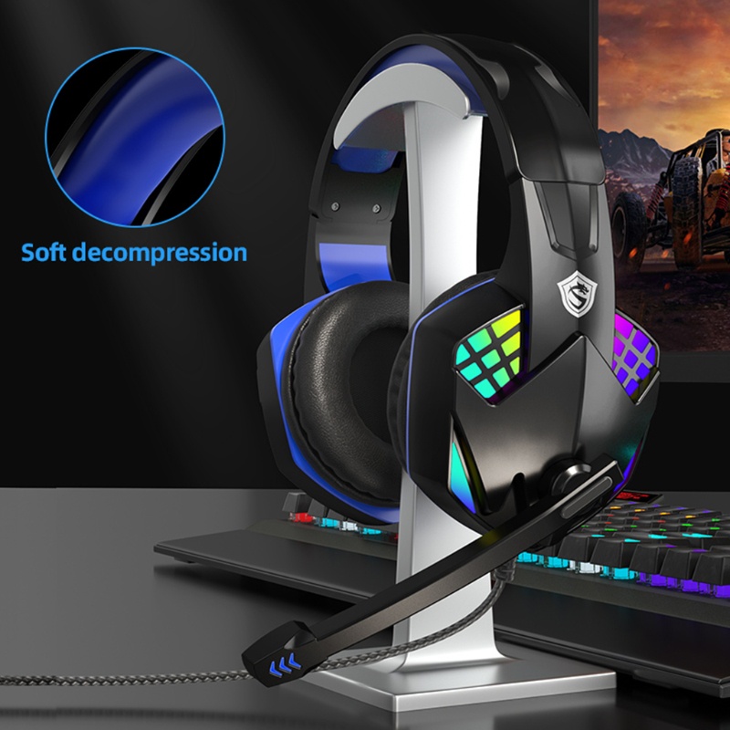Tai Nghe Trùm Đầu Chơi Game zzz Mạnh Mẽ Và Thực Tế Cho Điện Thoại Thông Minh / Laptop / Đèn RGB Thiết