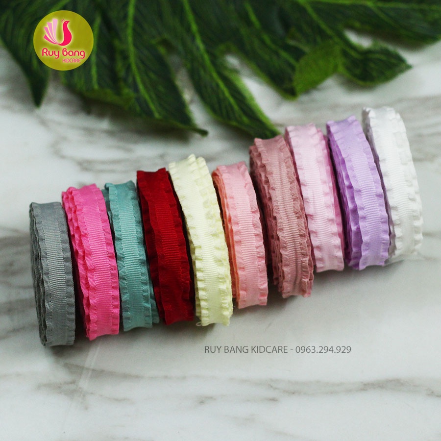 Dây luồn bờm viền bèo HQ 1cm ( set 2m)