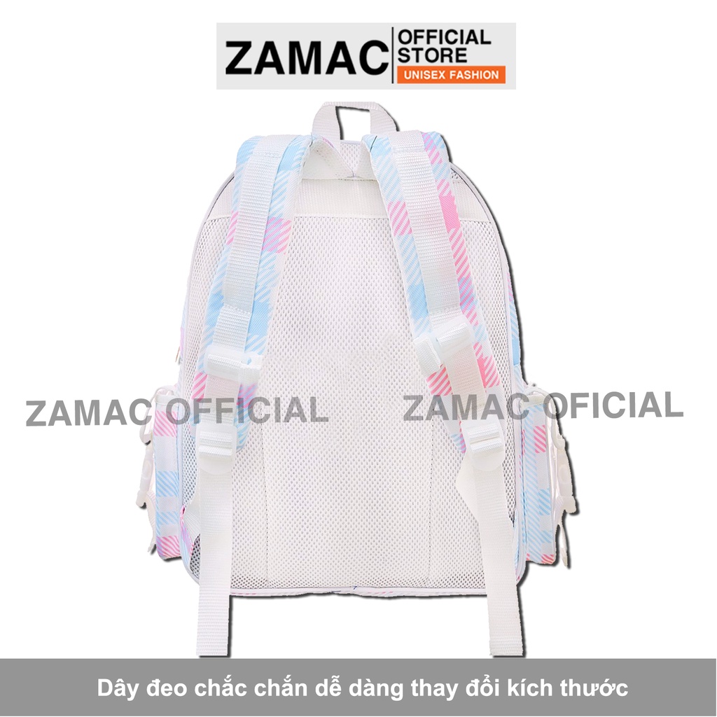 Balo Degrey loang màu ZAMAC cặp đi học nam nữ trong suốt nhiều ngăn Unisex - ZMB28