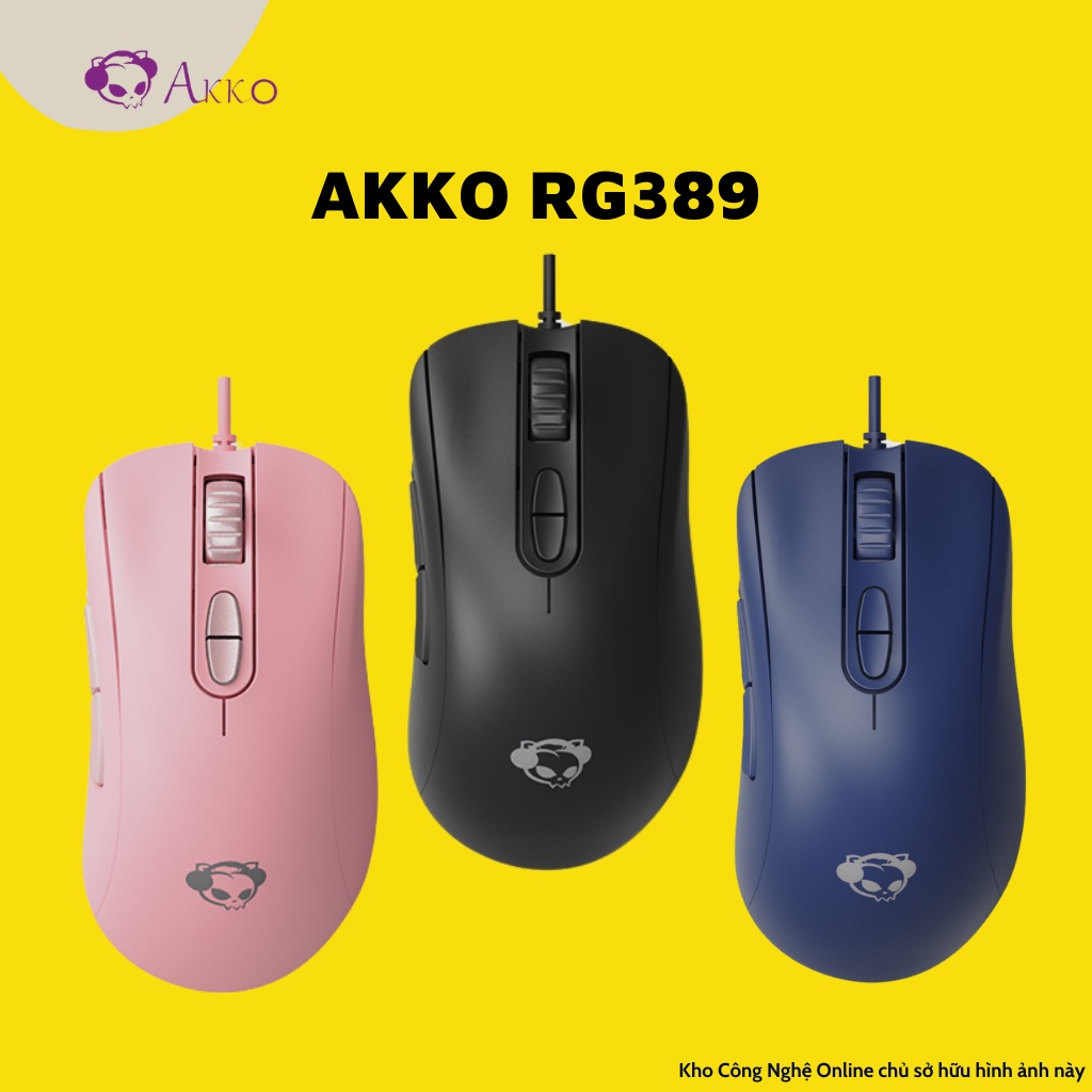 Chuột chơi game FPS AKKO RG389 (PMW3389 / 16000 DPI / TTC Golden switch / RGB)