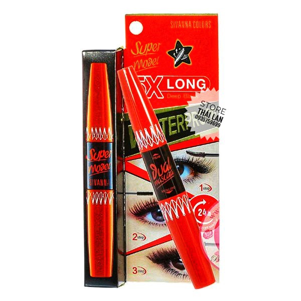 [SaleSậpSàn – FreeShip] MASCARA SUPPER 5X model long deep black mi - siêu dài, bền màu, chống nước