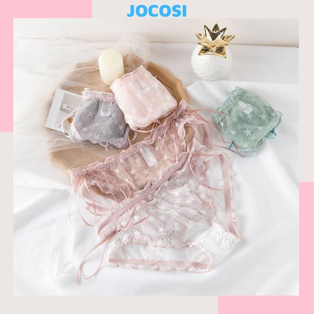 Quần lót nữ ren sexy ôm dáng đính nơ 2 bên đẹp và gợi cảm JOCOSI L518