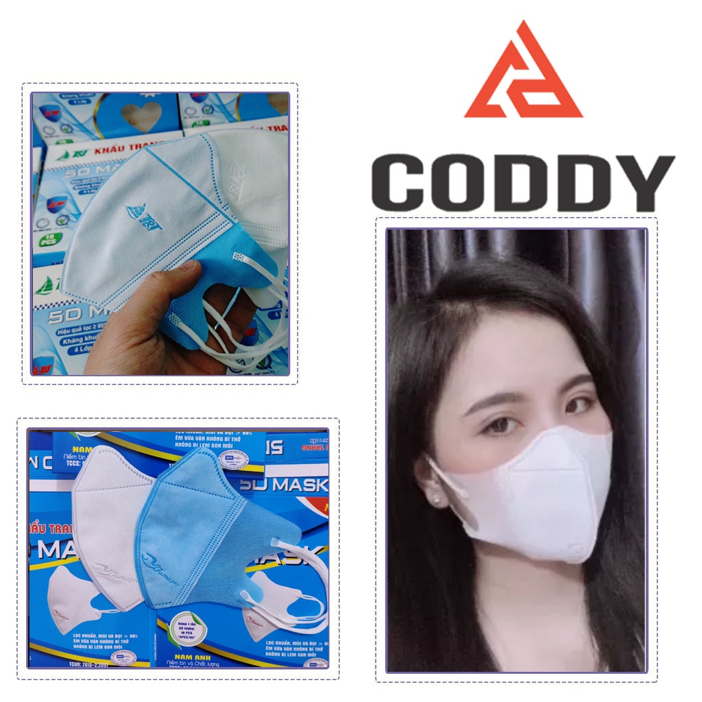 Thùng 300 chiếc khẩu trang y tế 5D MASK Famapro SMS Plus 3+ vải không dệt, khẩu trang kháng khuẩn chống bụi mịn