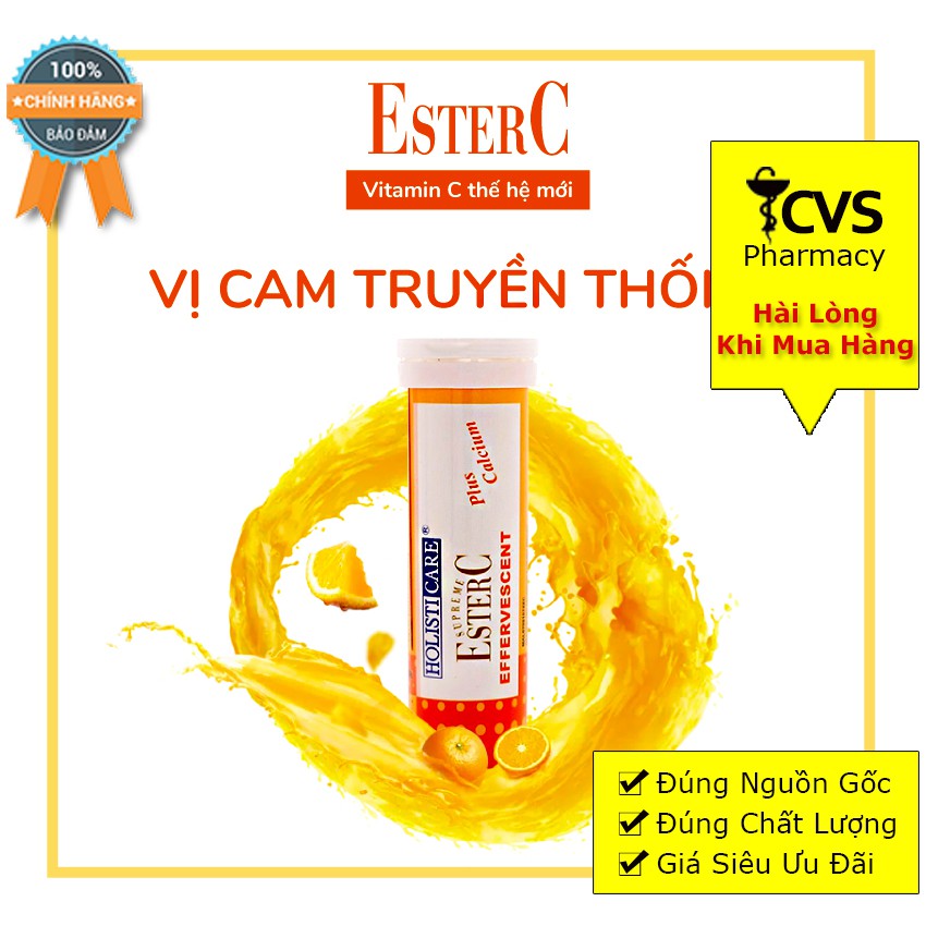 Viên Sủi Ester C / Ester-C - Bổ Sung Vitamin C Thế Hệ Mới Tăng Cường Sức Đề Kháng | BigBuy360 - bigbuy360.vn