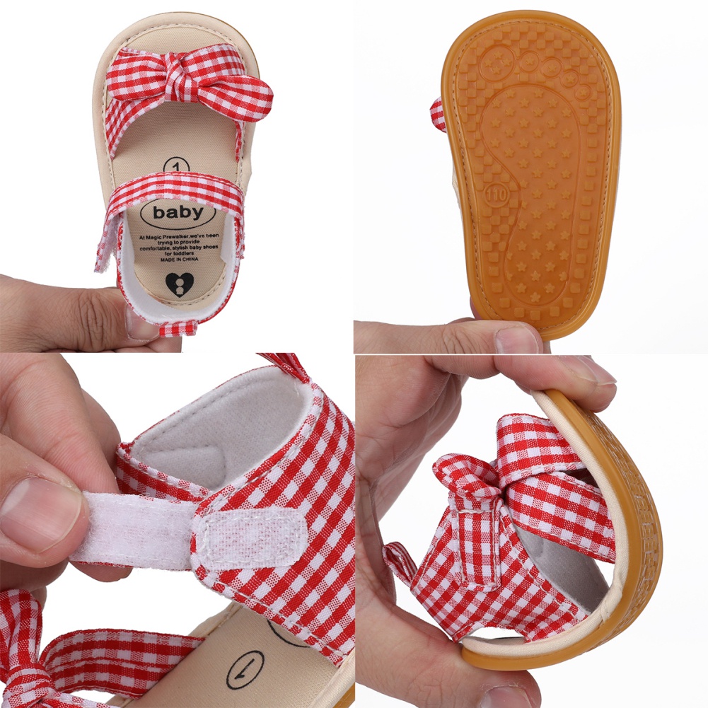 Xăng đan Đế Mềm Chống Trượt Đính Nơ Thời Trang Dành Cho Bé Gái