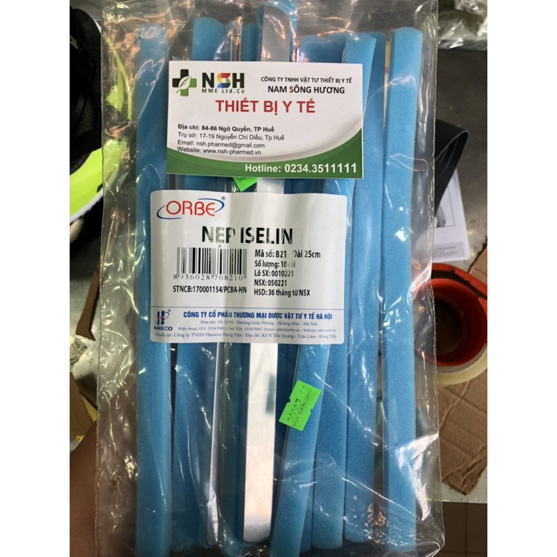 ❤ NẸP NHÔM ISELIN ORBE 25cm CỐ ĐỊNH NGÓN TAY ORBE - NẸP NHÔM CỐ ĐỊNH KHỚP THẲNG NGÓN TAY BÀN TAY ISELIN ORBE