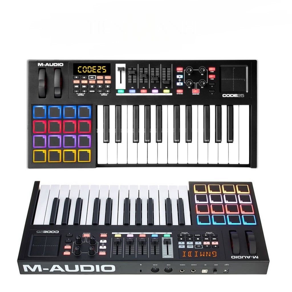 Đàn M-Audio Code 25 Phím Black USB MIDI Keyboard Controller With X/Y Pad Bàn phím làm nhạc - Sản xuất âm nhạc producer