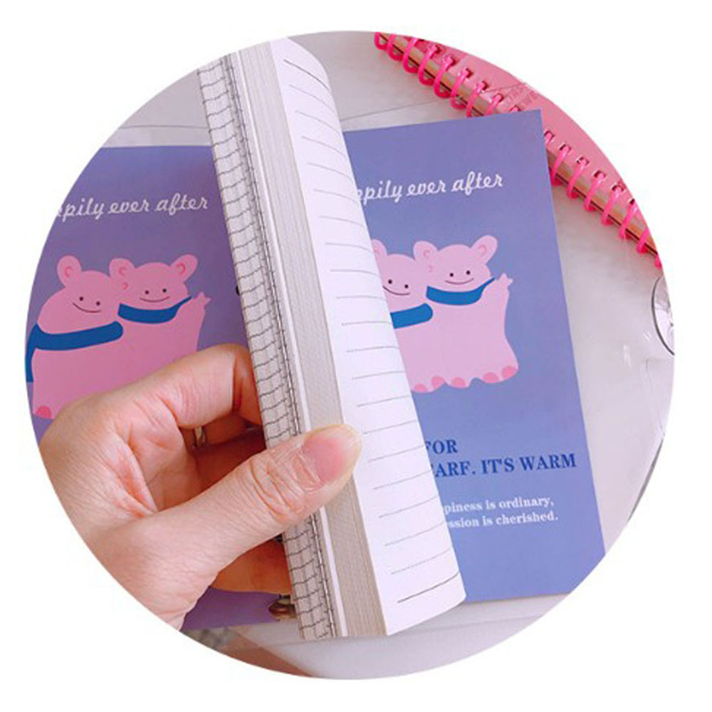 MXMIO Girls Loose-leaf Handbook Professional Notepad Diary Notebook A6 Transparent Shell Gift Cute Kawaii Yearly Agenda Korean Daily Plan Notebook Planner