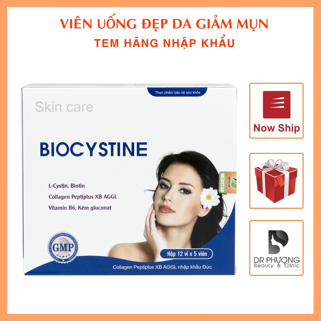 BIOCYSTINE HỖ TRỢ GIẢM MỤN ĐẸP DA TÓC