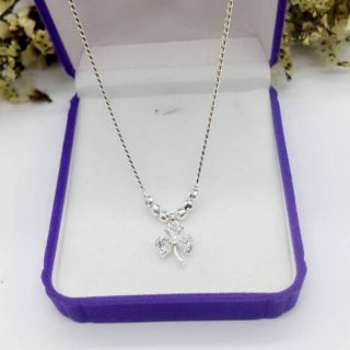 Dây chuyền bạc cỏ 3 lá may mắn cho bé gái