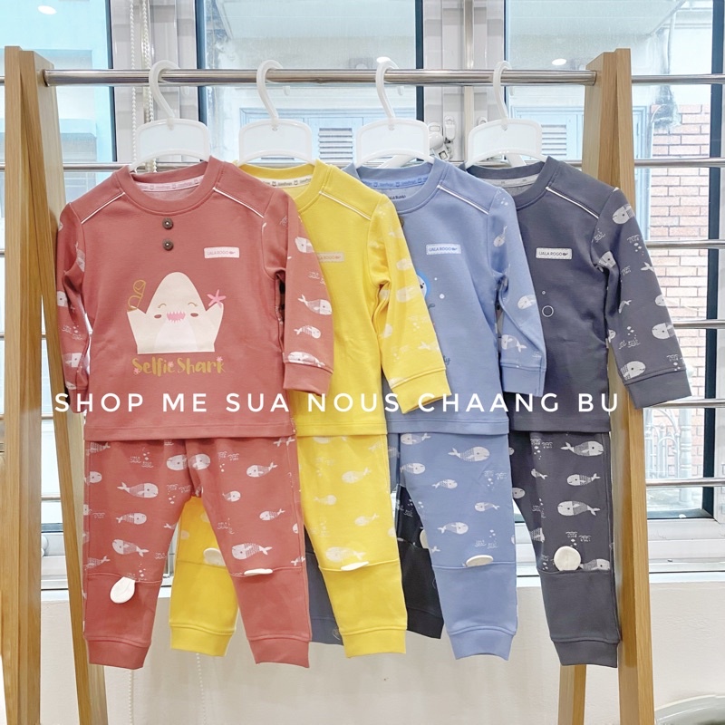 UALAROGO Bộ nỉ da cá cho bé trai và gái dày dặn