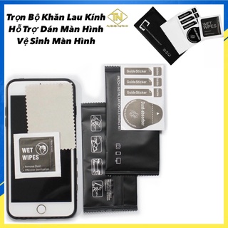 Trọn Bộ Khăn Lau Kính - Hỗ Trợ Dán Màn Hình, Vệ Sinh Màn Hình Bảo Vệ Màn Hình Luôn Sạch Sẽ