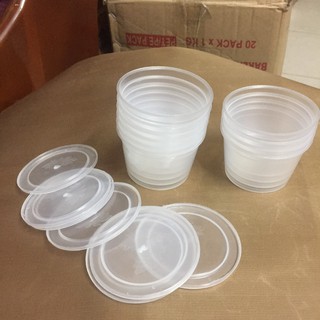 10 Cốc nhựa đựng caramen, flan, sữa chua, rau câu hình tròn