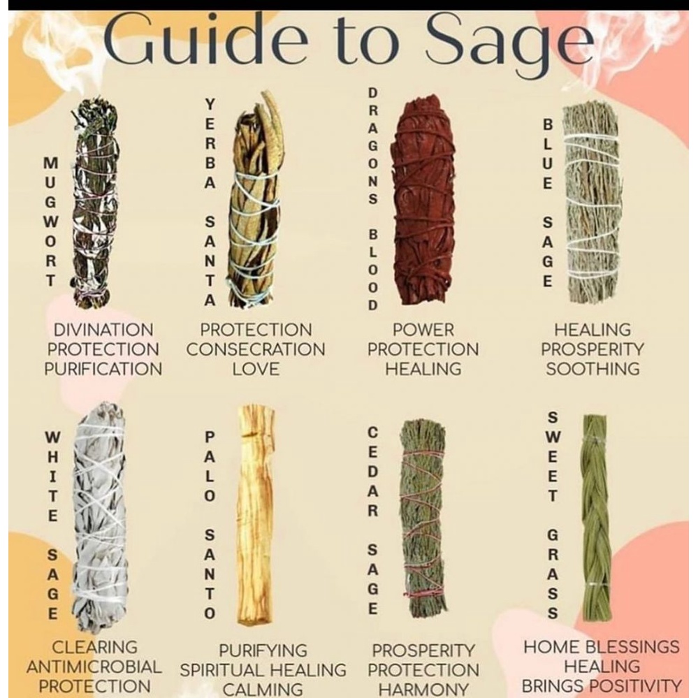 White Sage/Blue Sage/Cedar Sage/Palo Santo -Xô Thơm Trắng/Xô Thơm Xanh/Tuyết tùng/Gỗ Trắc Xanh Nam California nhiều size