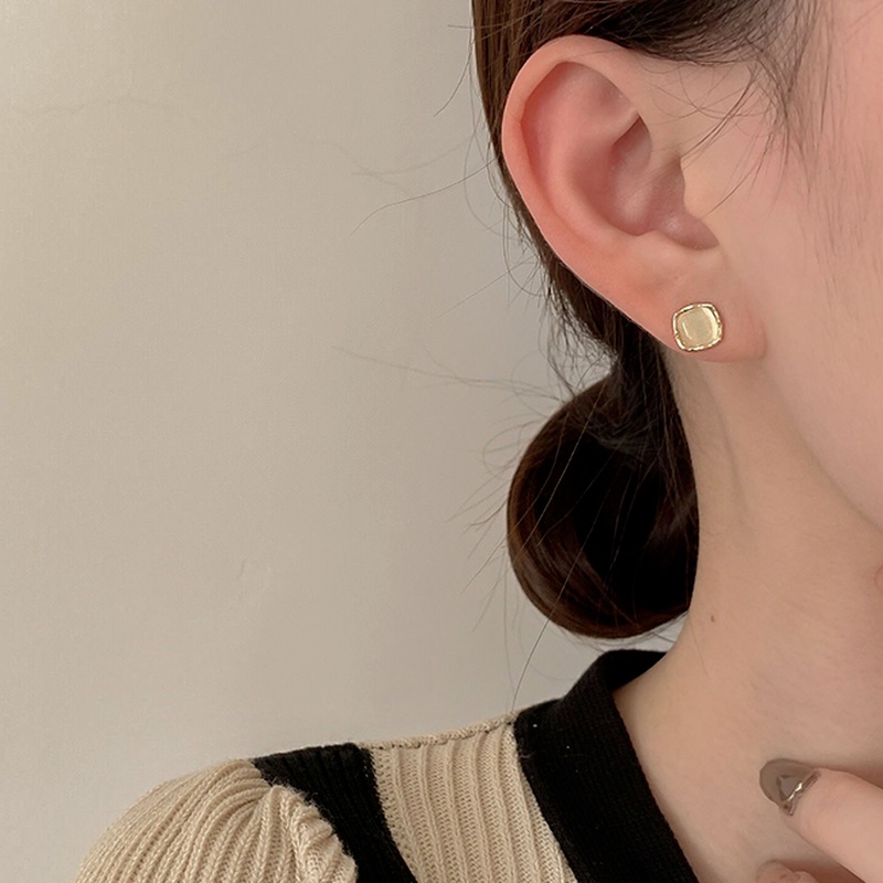 We Flower Set 6 khuyên tai 14K đính đá opal phong cách Vintage đơn giản cho nữ