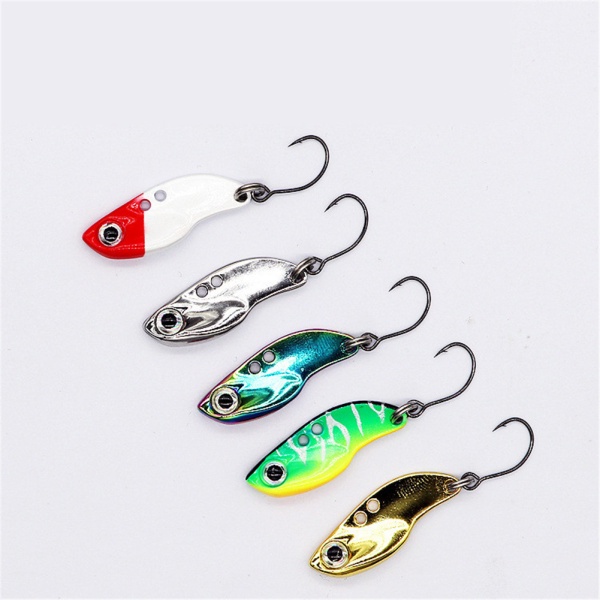 Mồi Câu Cá Giả Mini Bằng Kim Loại 2.5g Có Móc Rung Một Đầu Độ Rung Mạnh