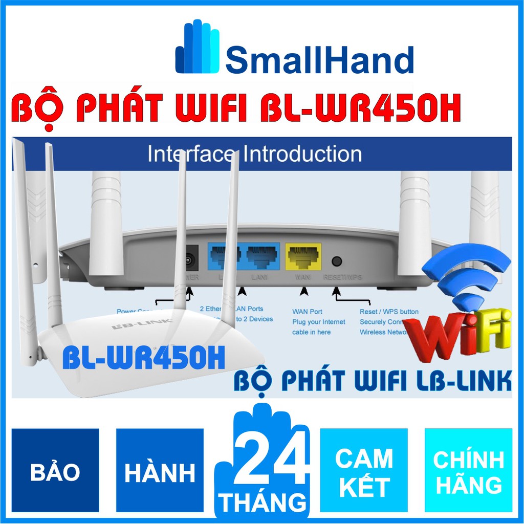 Thiết bị phát Wifi BL-WR450H Chính hãng LB-Link – Bảo hành 24 tháng – Router Wifi – 4 Antenna 5bBi ngoài | BigBuy360 - bigbuy360.vn