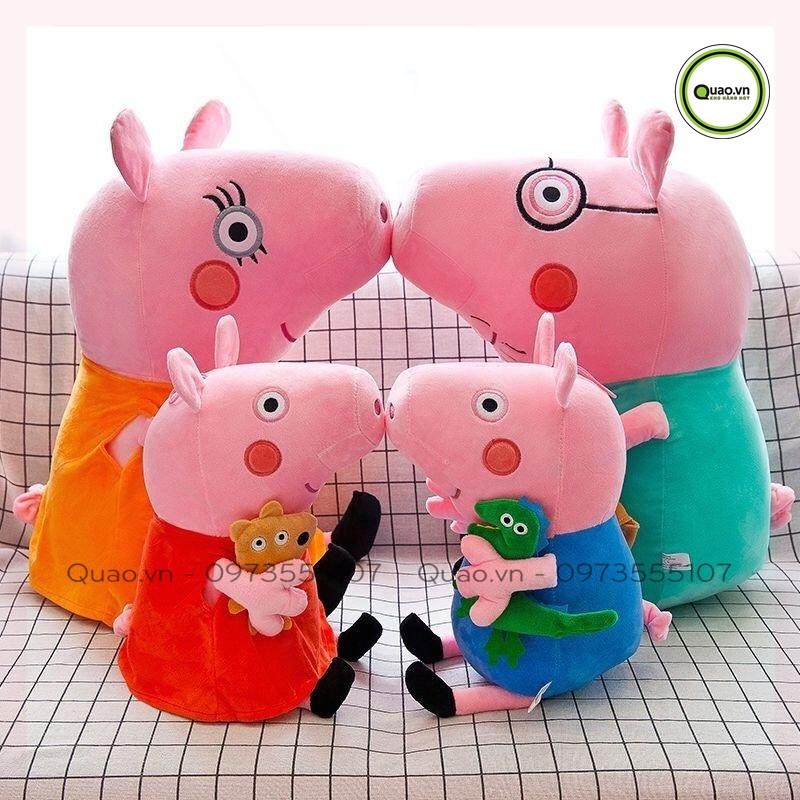 Thú bông heo peppa pig lông mịn | Gấu Bông QUAO