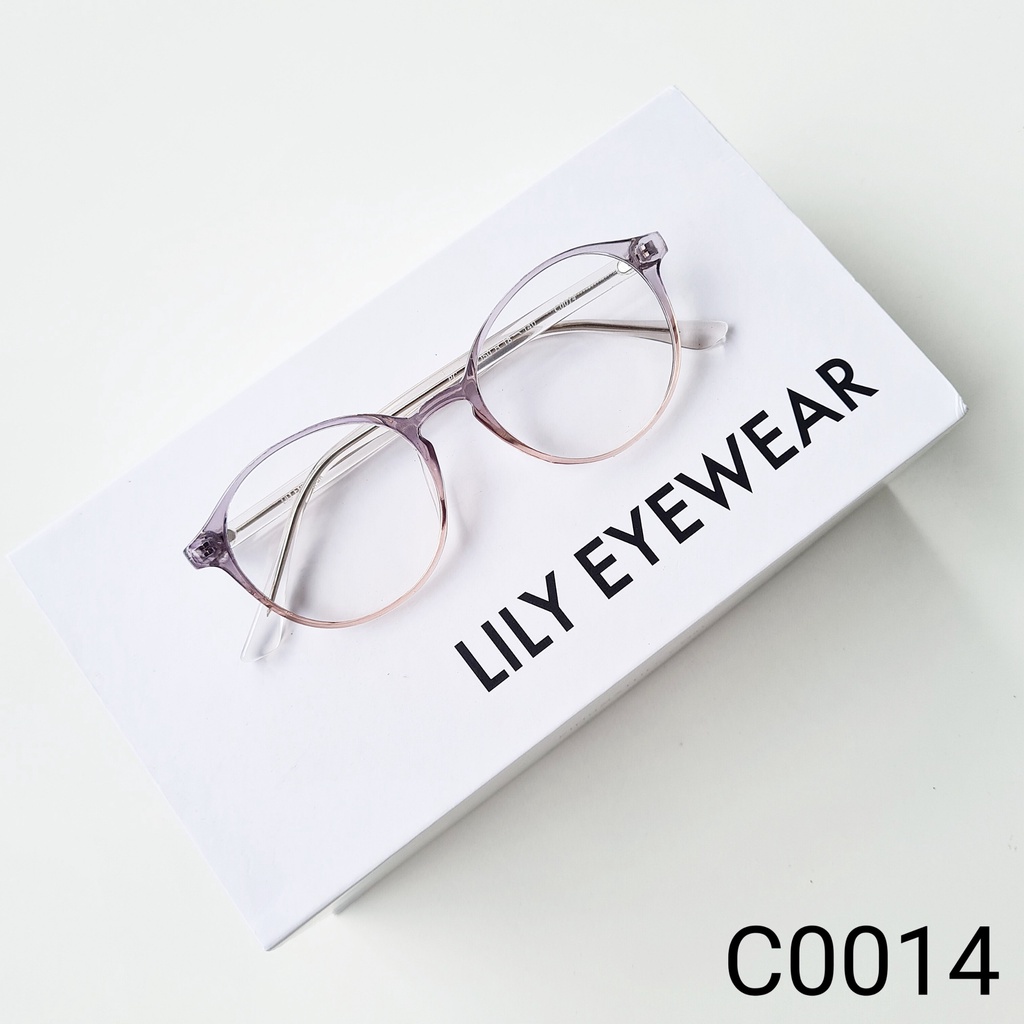 Gọng kính nam nữ LILYEYEWEAR mắt tròn dễ đeo phụ kiện thời trang c0014