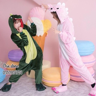 Bộ Đồ Khủng Long Xanh/Đỏ/Hồng Bông Nhưng Shop Chie