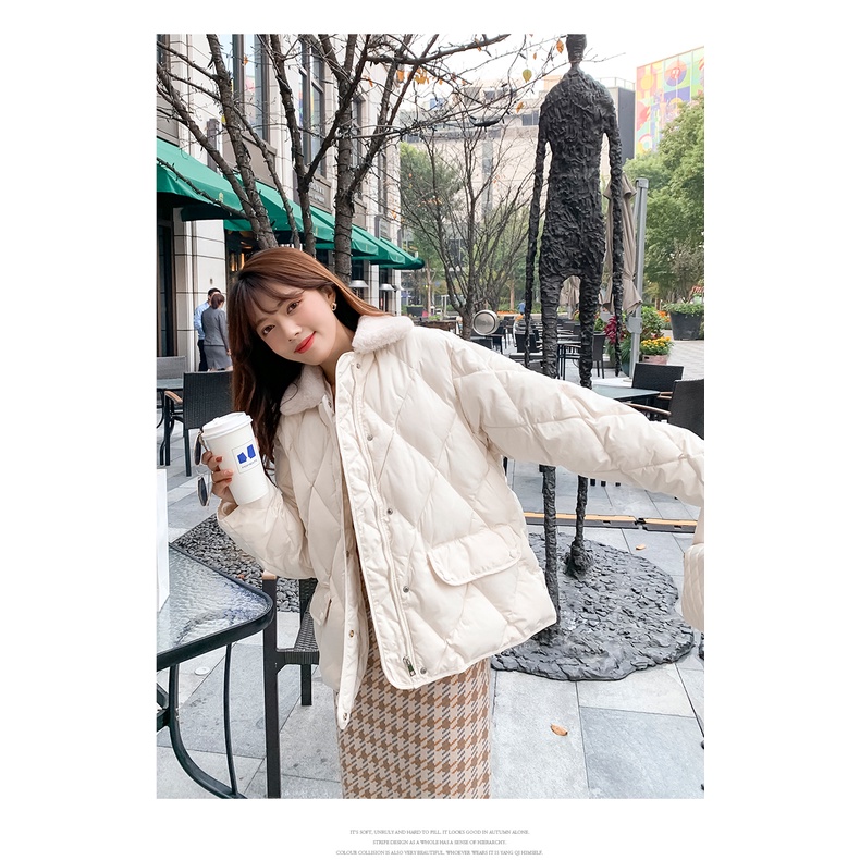 Áo phao nữ Hàn Quốc trám cổ lông Quảng Châu - ELLY Clothings | BigBuy360 - bigbuy360.vn