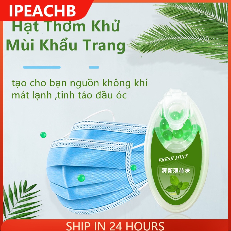 Hạt Thơm Khử Mùi Khẩu Trang 100 Viên/Hộp , Tạo Hương Thơm Mát Lạnh Dẽ thở Và Tỉnh Táo Đầu Óc