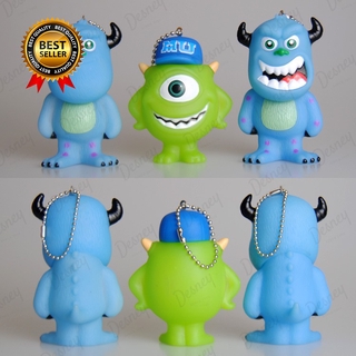 3pcs/set Monsters University Mike Wazowski James P. Sullivan Action Figure Keychain Car Ornaments Bag Pendant For Kids Gift
