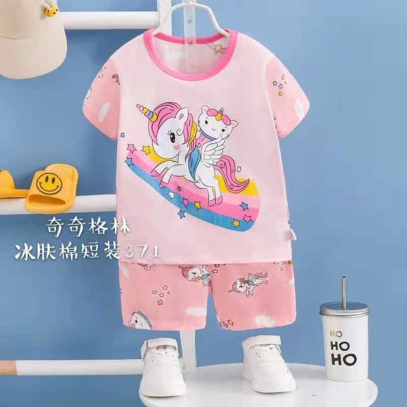 BỘ XUẤT HÀN CỘC TAY BÉ GÁI SIZE NHÍ 9-15kg